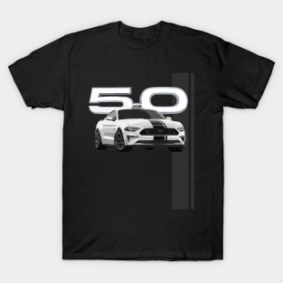 FORD MUSTANG GT WHITE 5.0 V8 T-Shirt